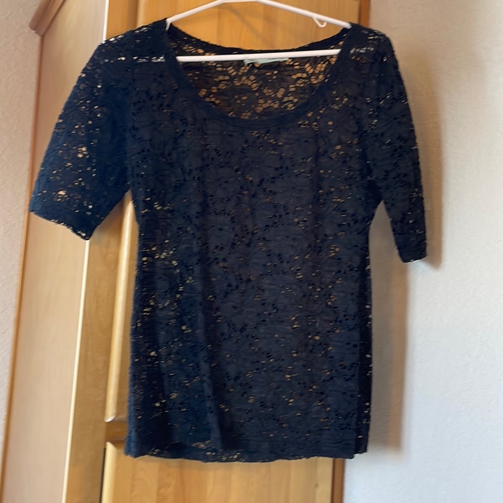 L Maurice’s Black mesh top